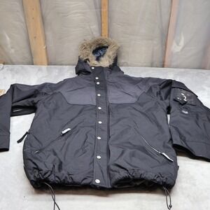 Ride Snowboards Jacket Mens Medium Black Mtn Dry Series Waterproof Full Zip Ski